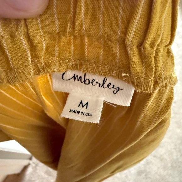 Berle Mustard A-Line Skirt with Button Detail - Picture 2 of 3